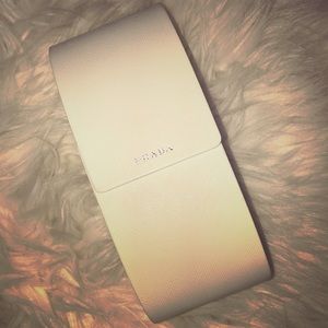 White Prada Sun glasses Case 🖤